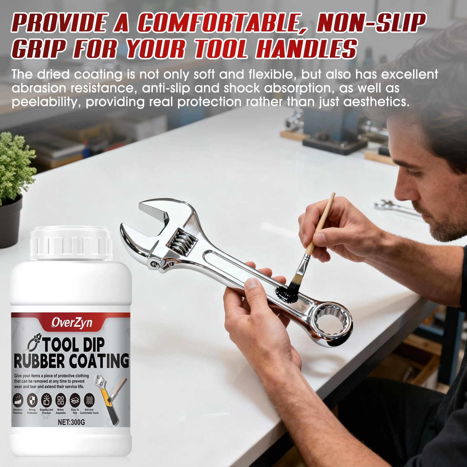 10.5oz Rubber Dip for Tools, Tool Dip Rubber Coating, Tool Handle Dip Coating…
