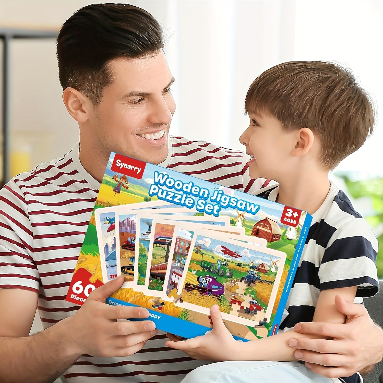 Wooden Car Puzzles for Kids 3-8 Years Old, 6 Packs Preschool Educational Toy