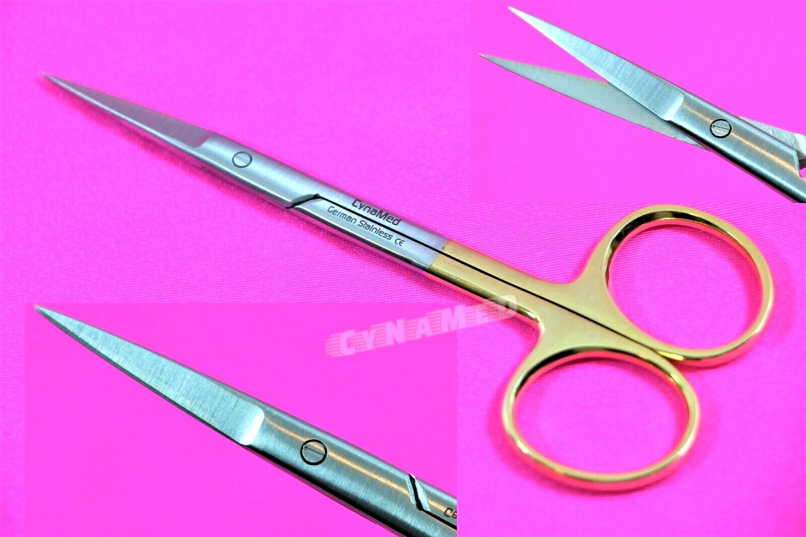 NEW 5 Premium GERMAN TC Iris Scissors 4.5″ Straight Surgical Dental Instruments