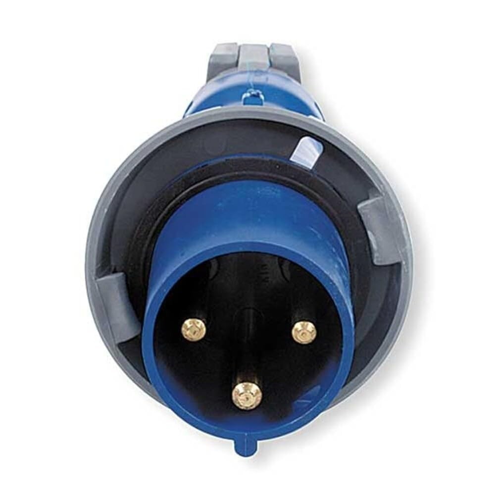 Hubbell HBL360P6W Pin and Sleeve IEC Plug, 2 Pole,3 Wire,60 amp,250V, Watertight