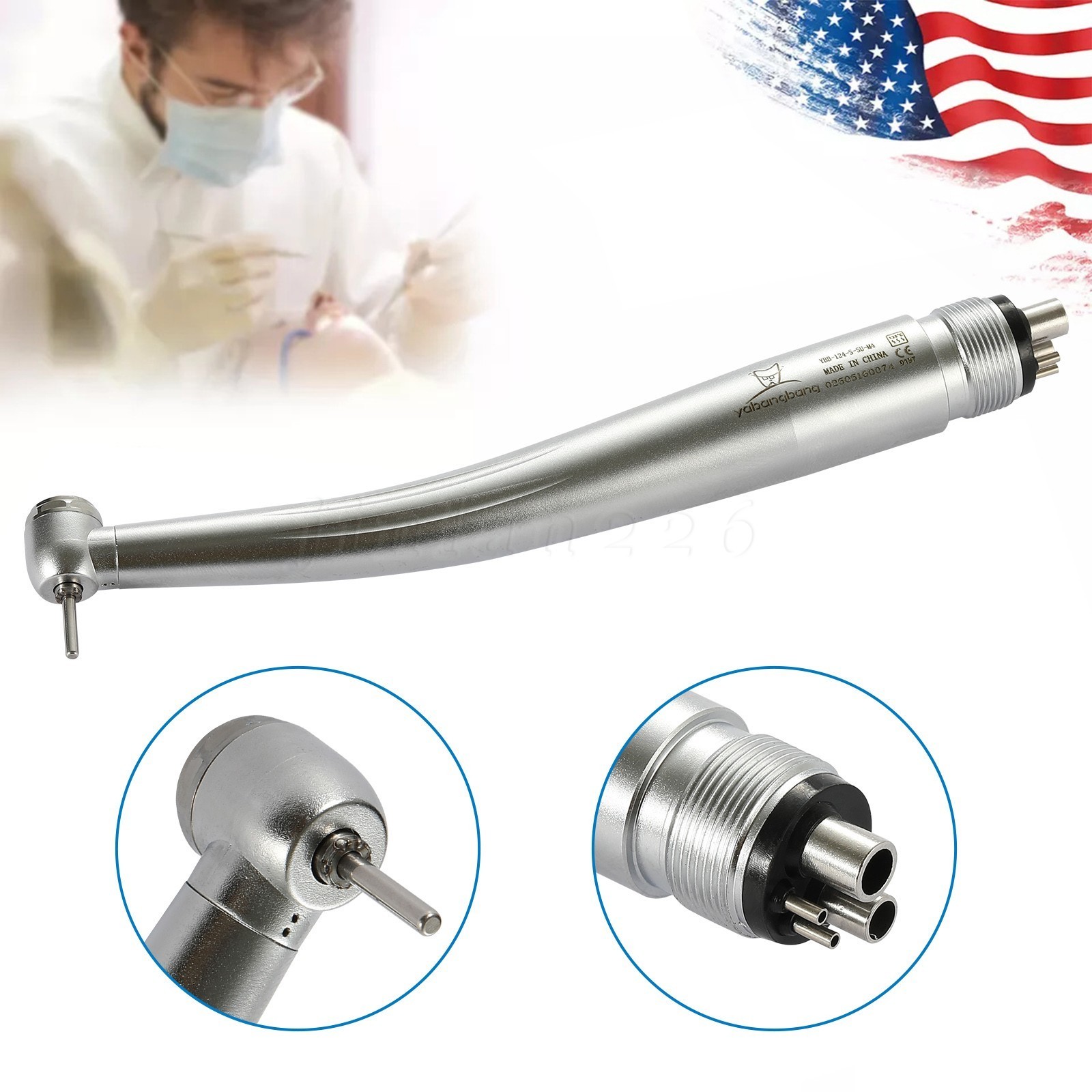 Dental High Speed Handpiece Small Mini Head Turbine 4 Hole Fit NSK