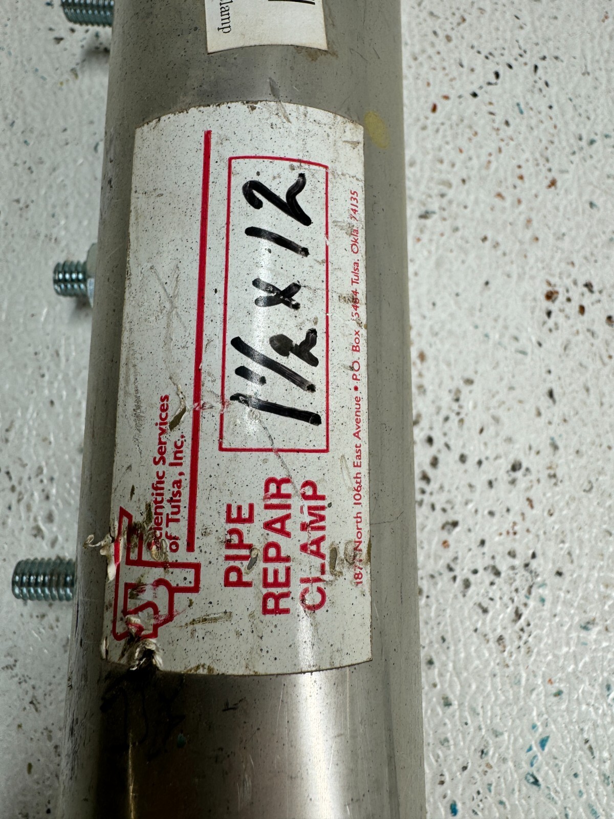 Pipe Repair Clamp 1-1/2″ (1.90 OD) x 12″ Long, Partial Coverage, Stainless Band