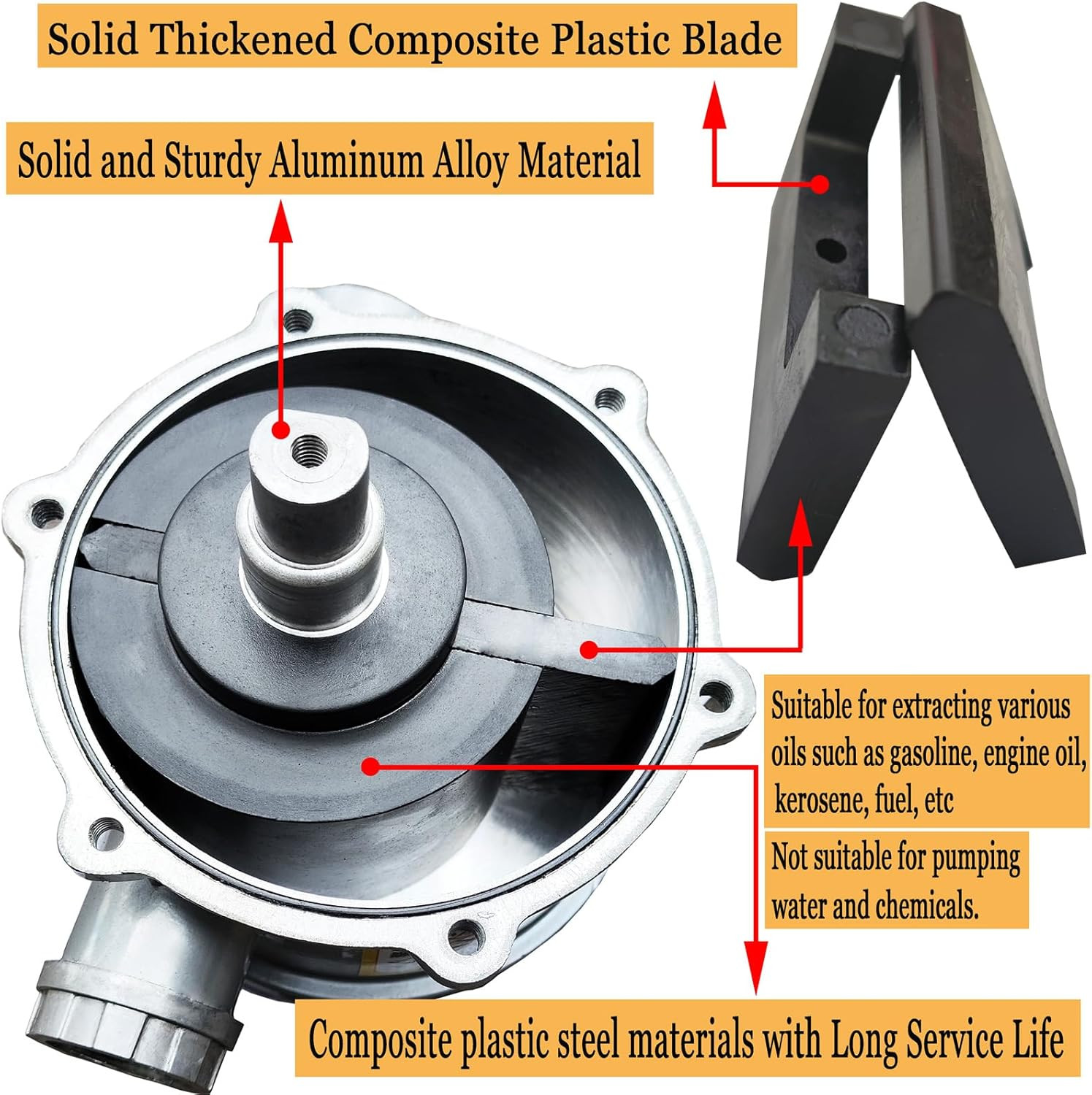 55 Gallon Drum Pump, Barrel Pump for Gasoline, Engine Oil, Diesel Fuel, Kerosene