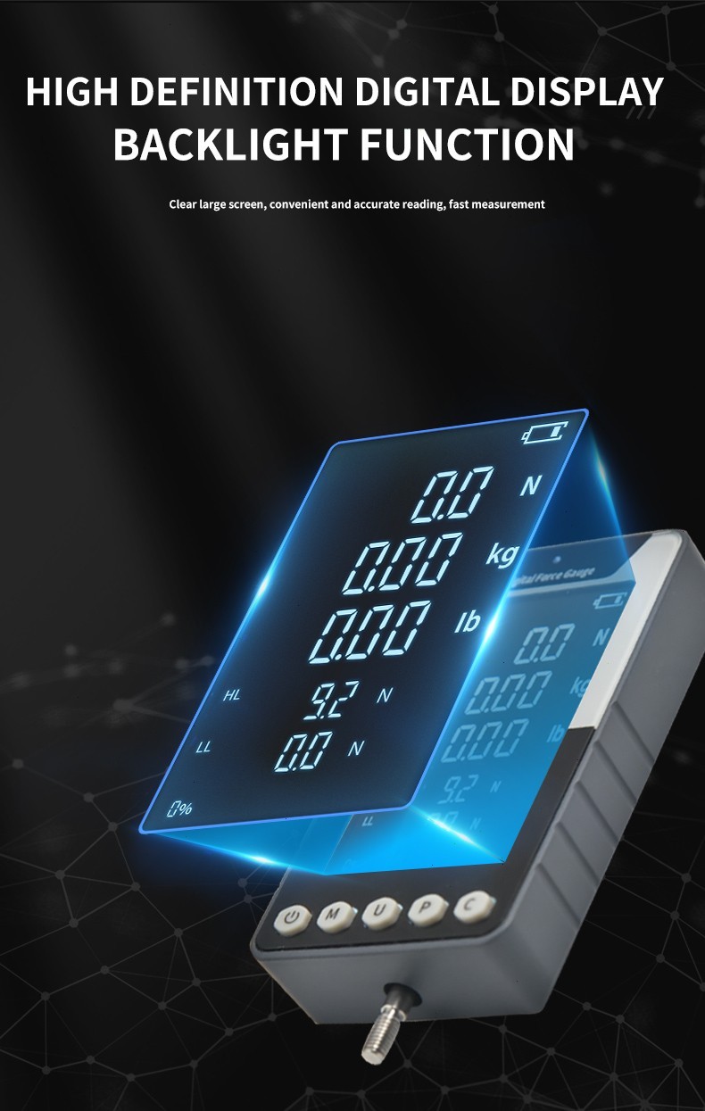 Digital Push-pull Gauge with Max Load Value 3N 0.3Kg 0.65Lb Test Range 0.3-3N.m