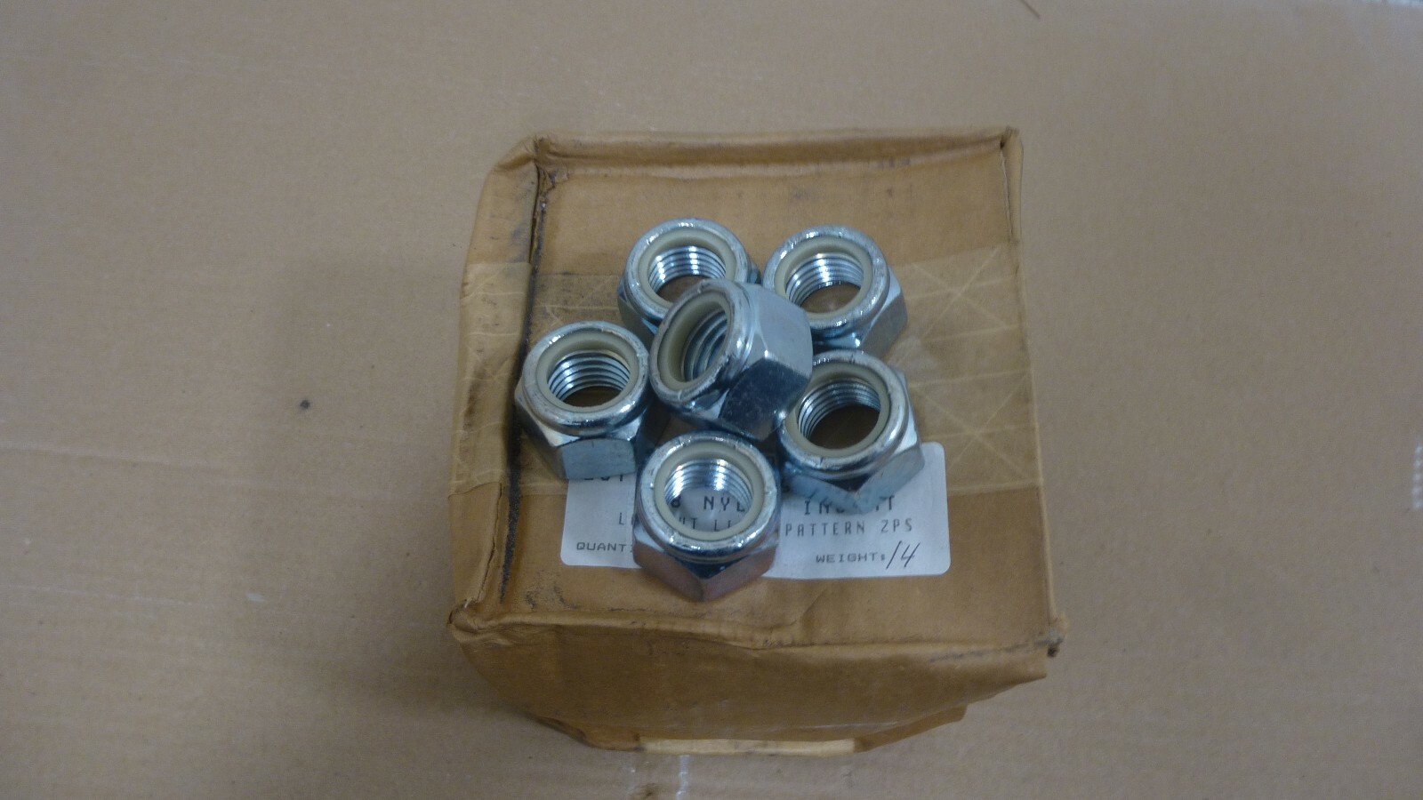 1″- 8 Nylon Insert Hex Lock 50. Nuts Zinc Plated Grade 2 Steel Nyloc