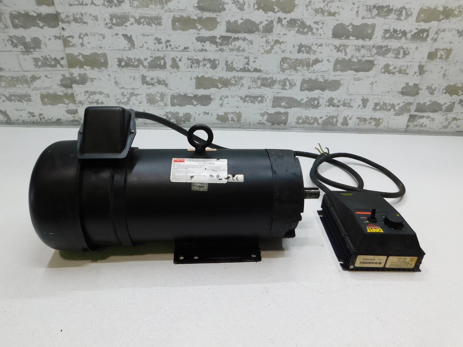 Dayton DC Permanent Magnet Motor W/ Speed Control, 2 HP, 1750 RPM, 4Z380A