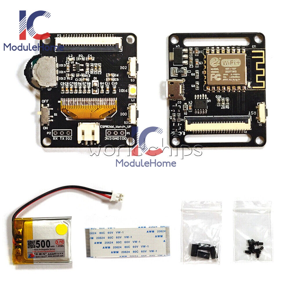 ESP8266 DIY Watch Programmable ESP WIFI ESP-12F OLED Display Development Board
