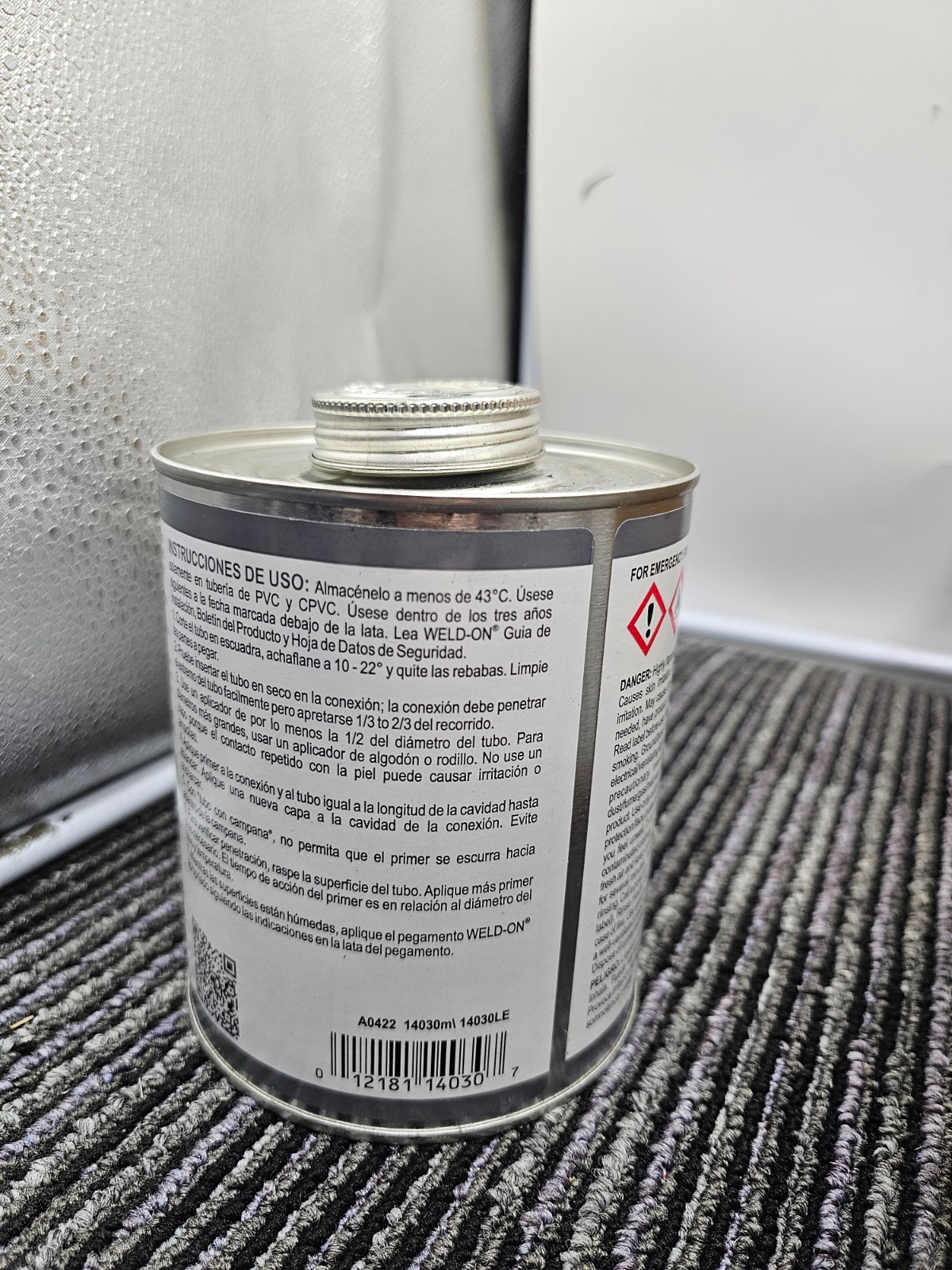 Weld-On 14030 PVC / cPVC Primer Clear Primer Plumbing, Quart