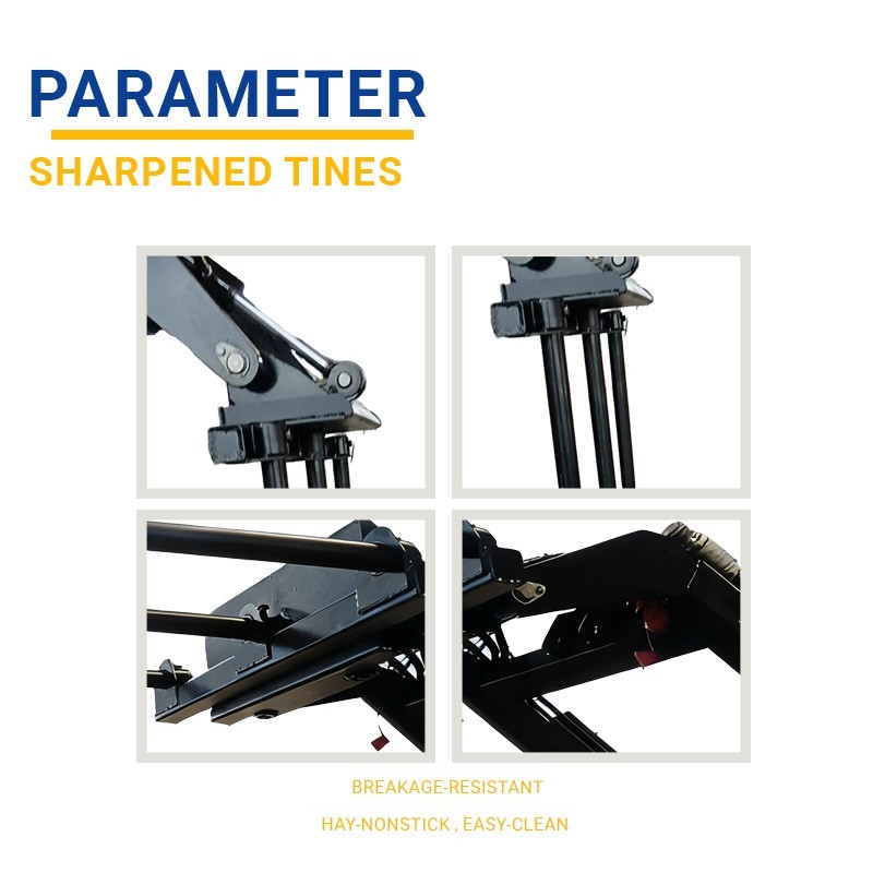 Skid Steer Pitchfork Attachment 955mm, 1000mm Width for Hay Handling