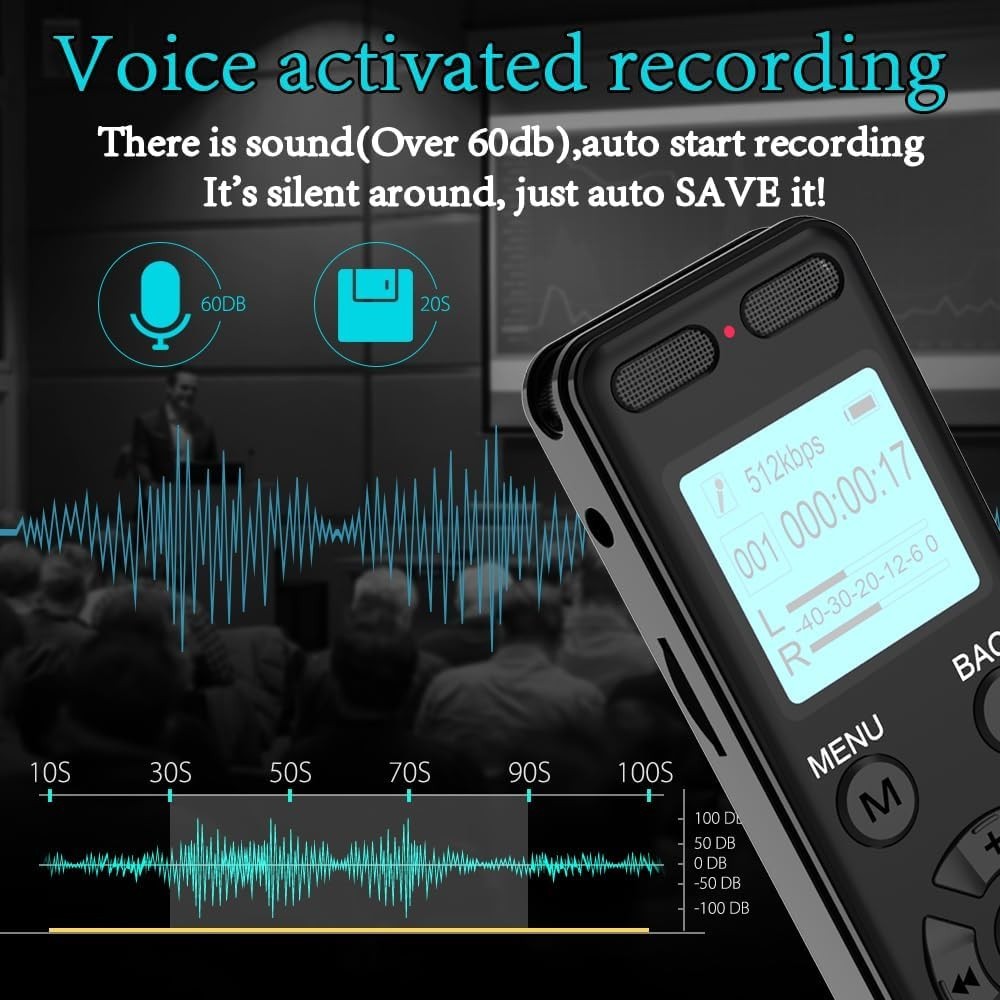 High-Quality 1536Kbps Digital Recorder – Password Protected & Variable Speed