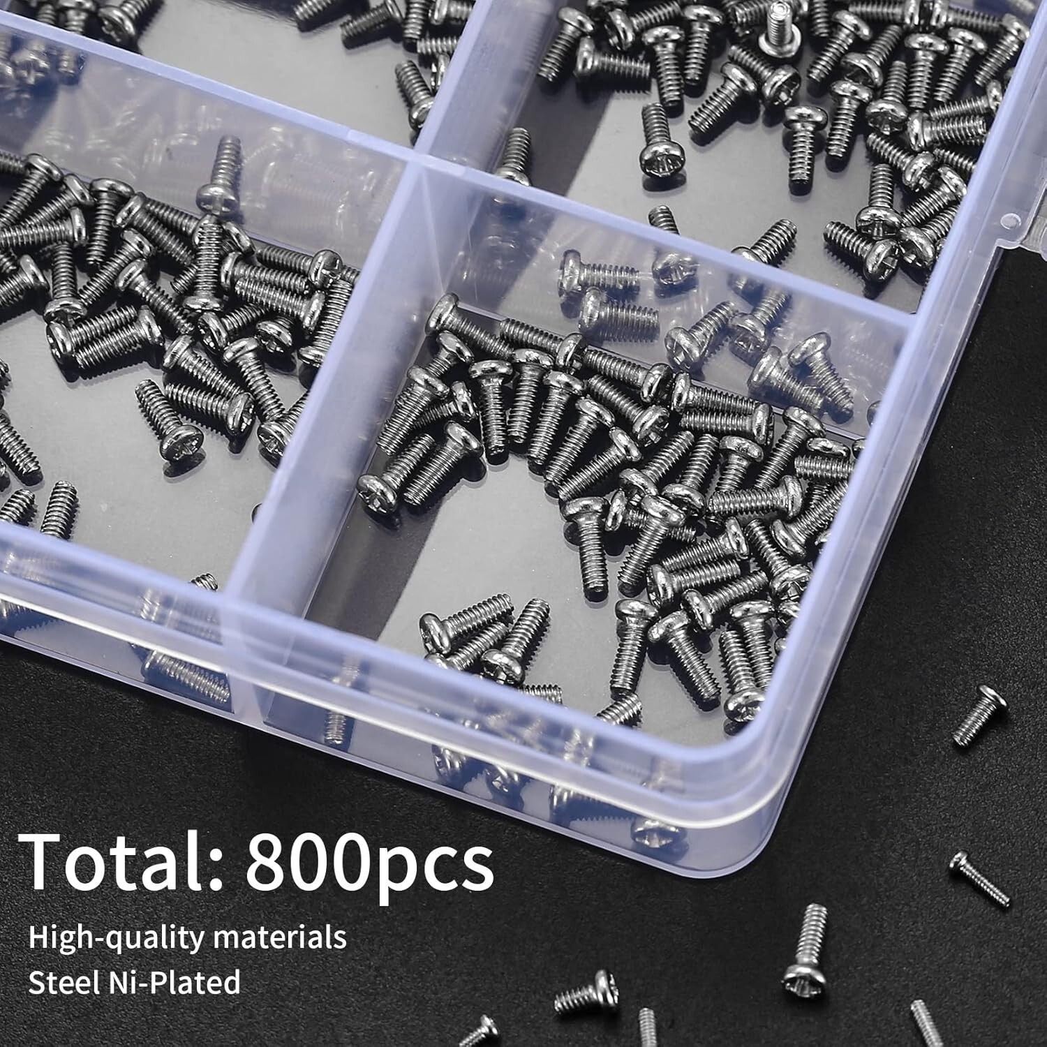 800 Pcs Tiny Screws for Electronics Micro Small Mini Phillips Pan Head Machine