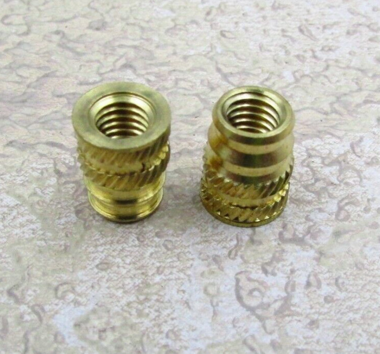 QTY (50) DODGE Size 10-32 Brass Heat Set Inserts For Plastic 3D Printing Metal