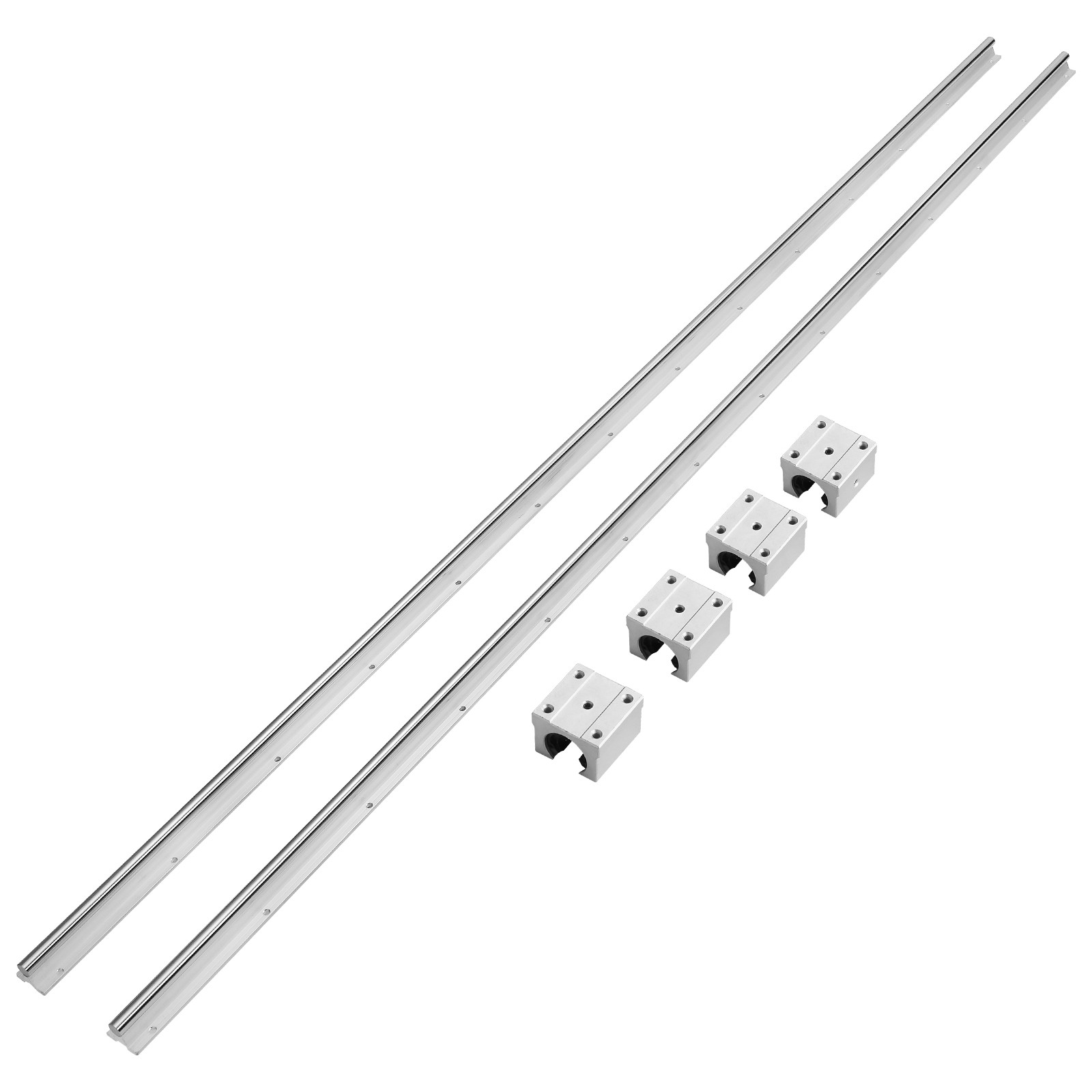 VEVOR 2PCS SBR20 1800mm Linear Guide Rail Slide Rail 4 PCS SBR20UU Bearing Block