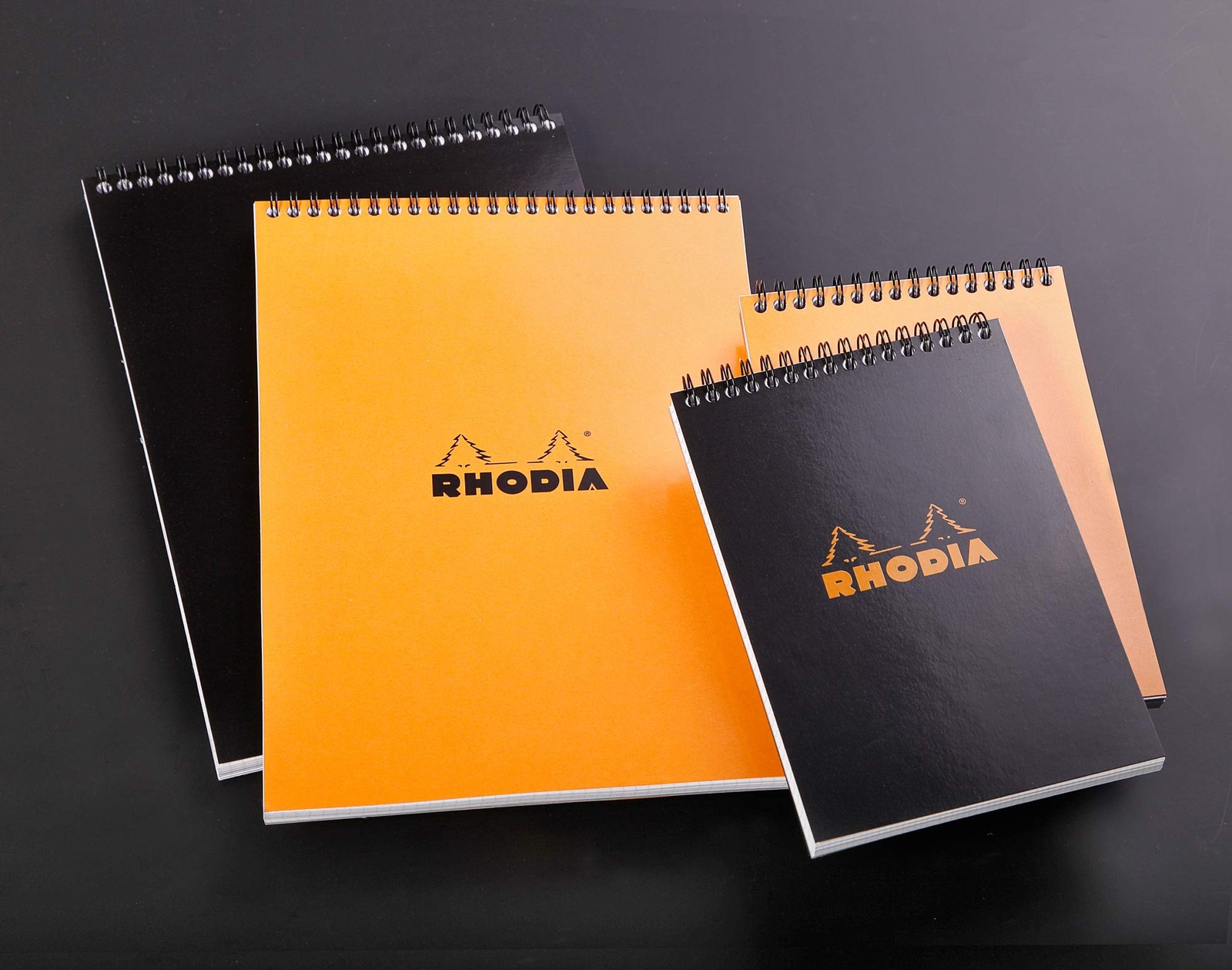 Rhodia #16 Wirebound Notepad 5.8″ x 8.3″ Dot Pad, Orange Cover A5,