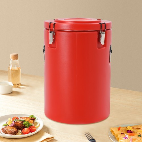 40L Commercial Soup Container Insulated Hot Cold Beverage Carrier Red