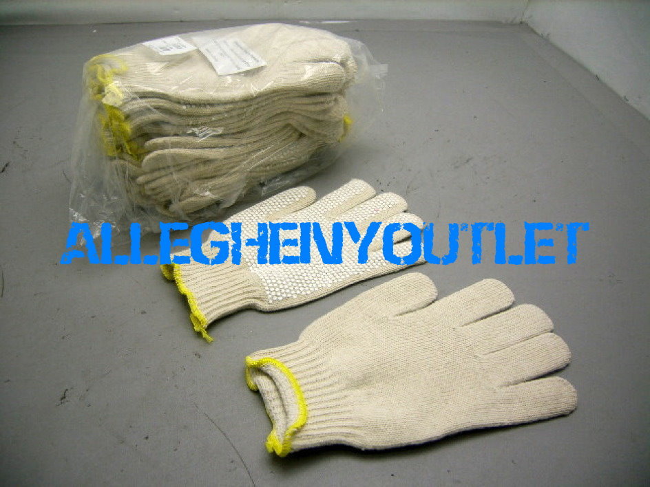 1 Pair PVC SURE GRIP Dot Cotton / Poly Work ABRASION RESISTANT Gloves Large / XL