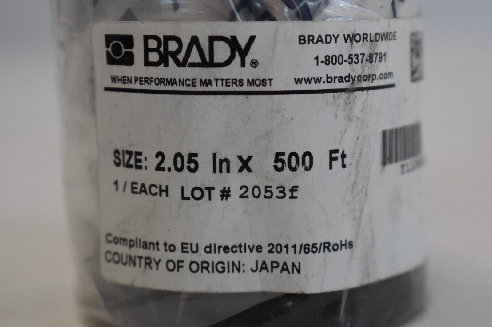 Brady Label Tag Polyester 2.05″ x 500′ 2D Y1006938 2053f0194