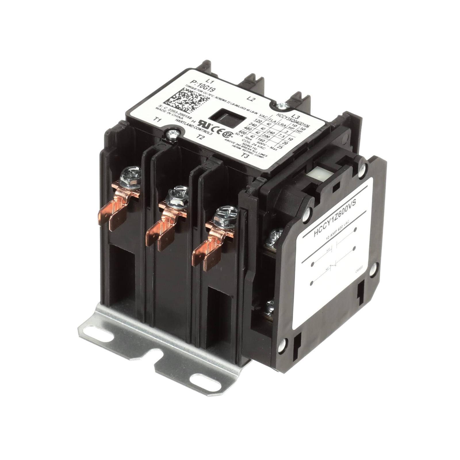 CONTACTOR, 3PDT, 24 VOLTS, 40 AMPS 10G19 – Free Shipping + Geniuine OEM