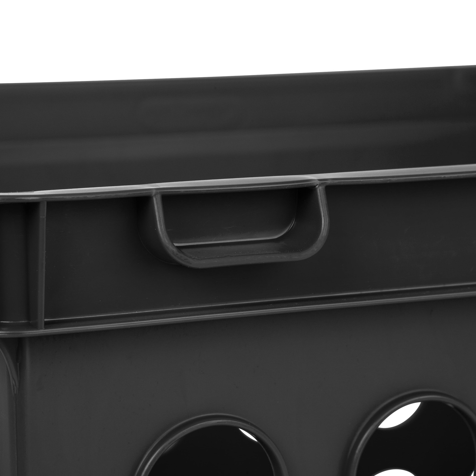 File Crate, Versatile Plastic Bin, Letter or Legal-Sized Storage, Black,6 Count