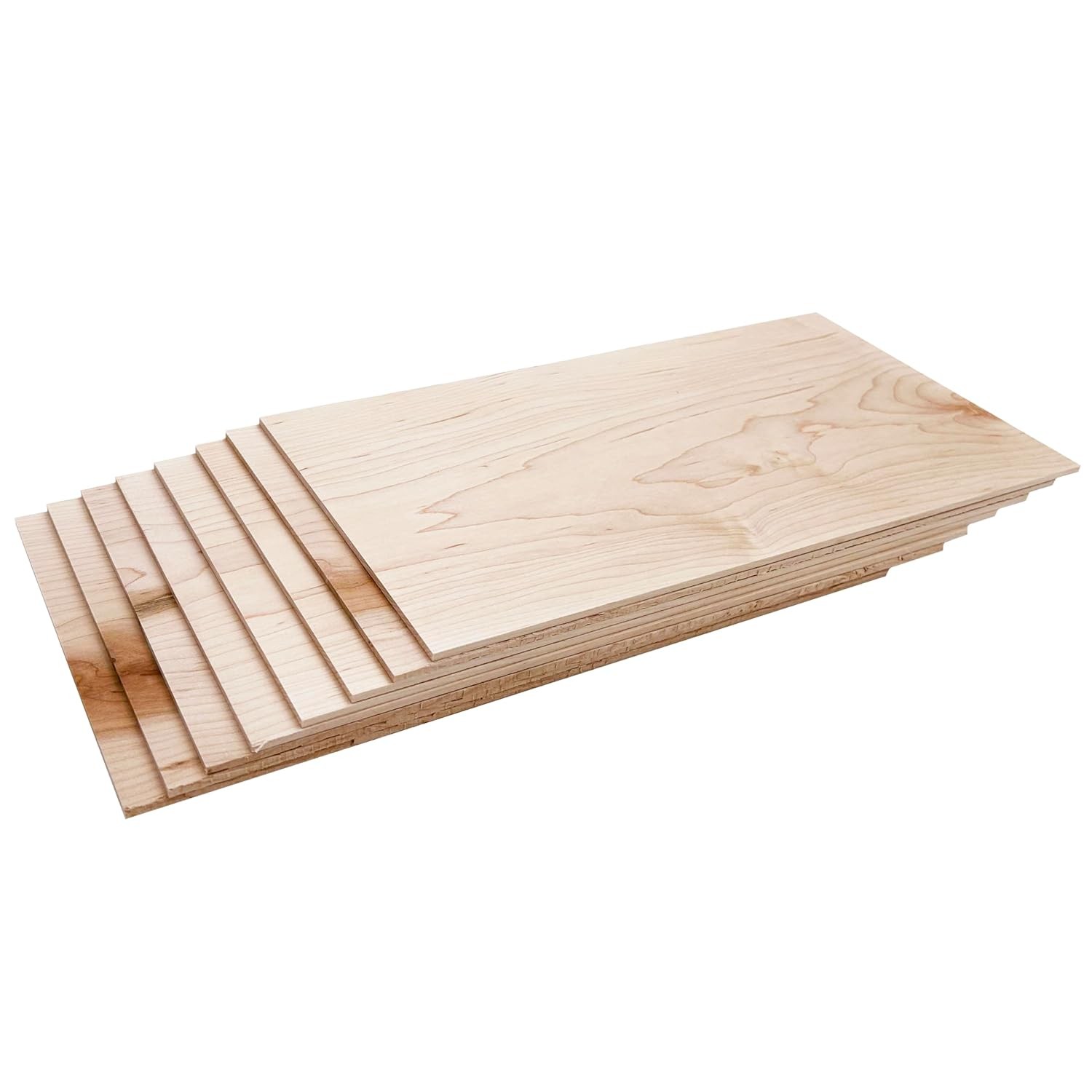 8Pcs Thin Sawn Maple Hardwood Boards 1/8×6.5×18 Inch