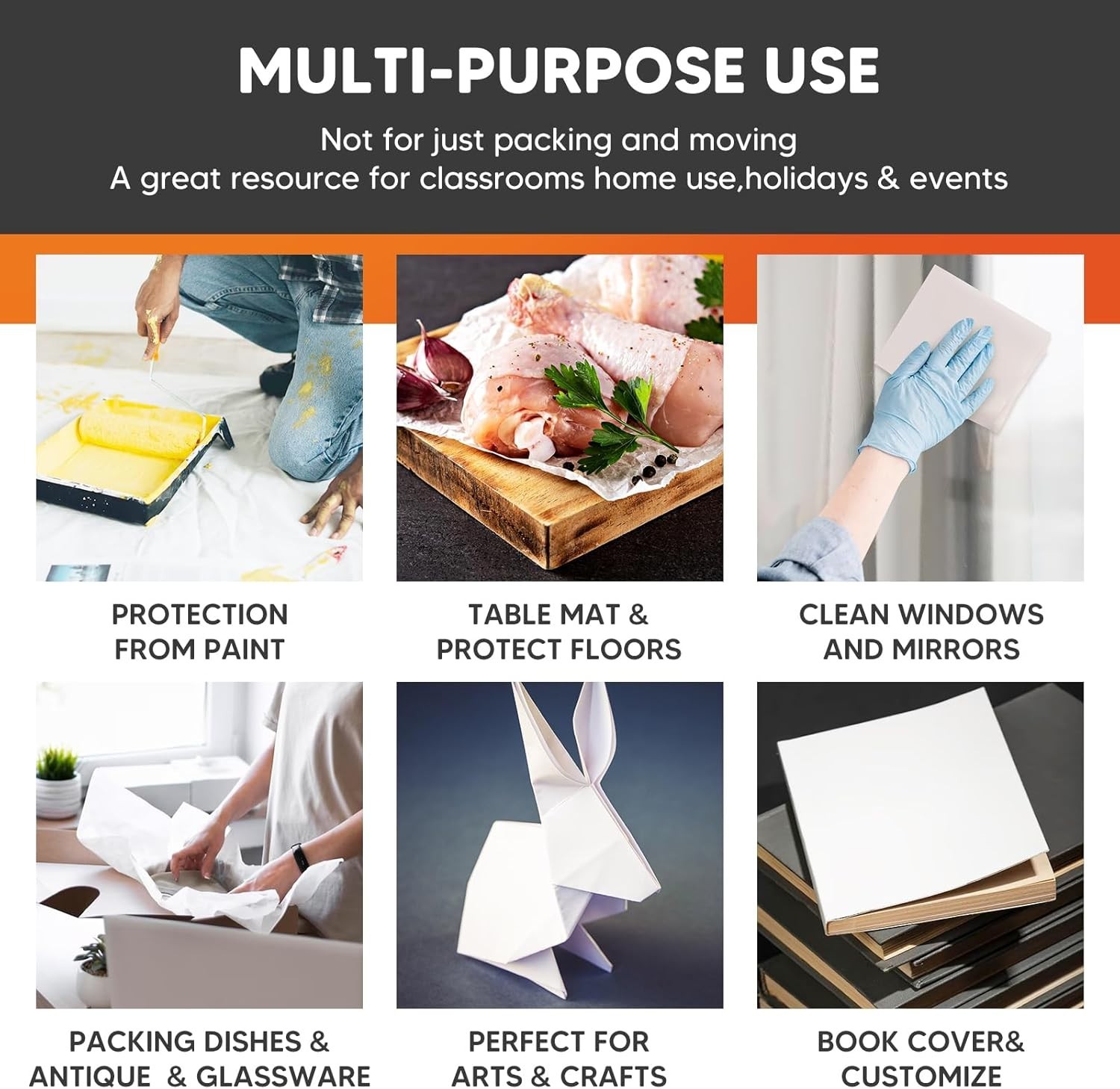 Lightweight 26×15 Newsprint Packing Paper – Perfect for Fragile Item Protection