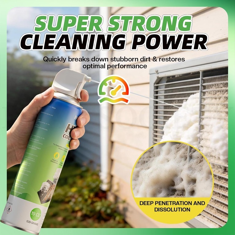 BERIOVE Foaming HVAC Coil Cleaner Professional High-Efficiency 19oz Lot of 3