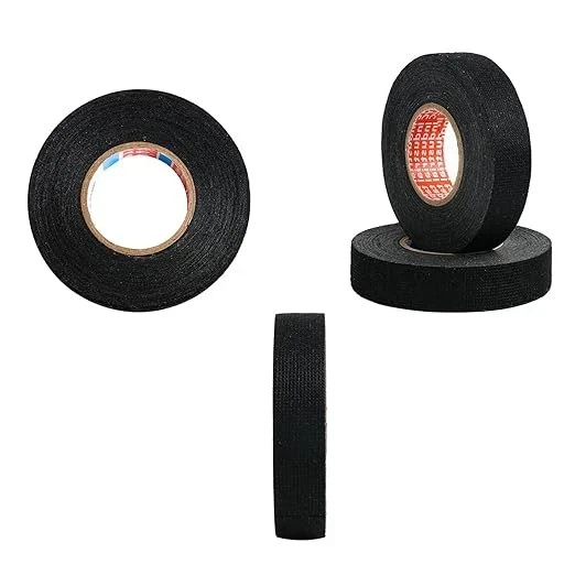tesa 51608 15mm-50FT Adhesive Wiring Cloth Tape Isoband 2 Piece – Black