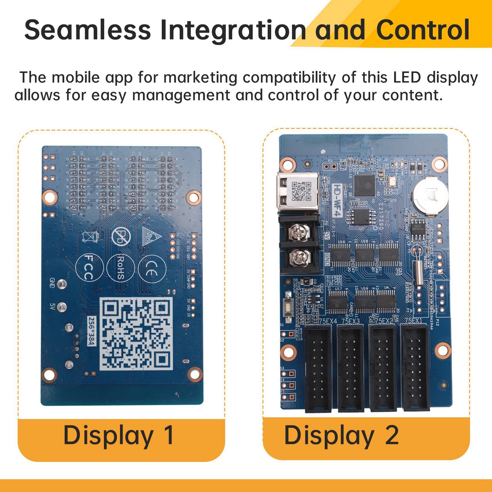 -WF4 Full Color RGB HUB75 Controller LED Display Screen Pixel Animation LED1971