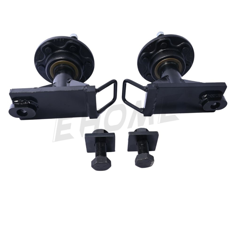 2PCS 6x 5.5 Lug Superior 9100LB Shipping Container Wheels, Bolt-on Spindle Kit