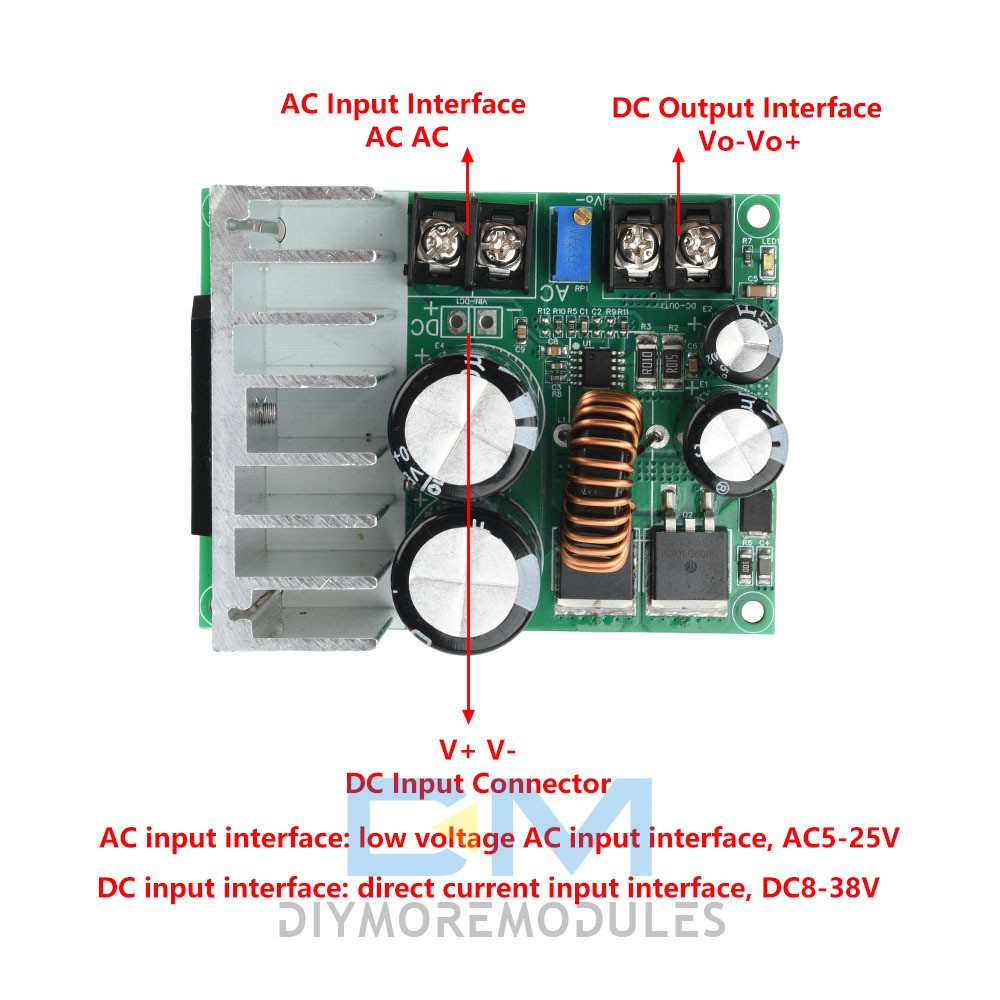Buck Power Module 140W Voltage Regulator AC 5-25V/DC 8-38V To DC 3.3-32V NEW