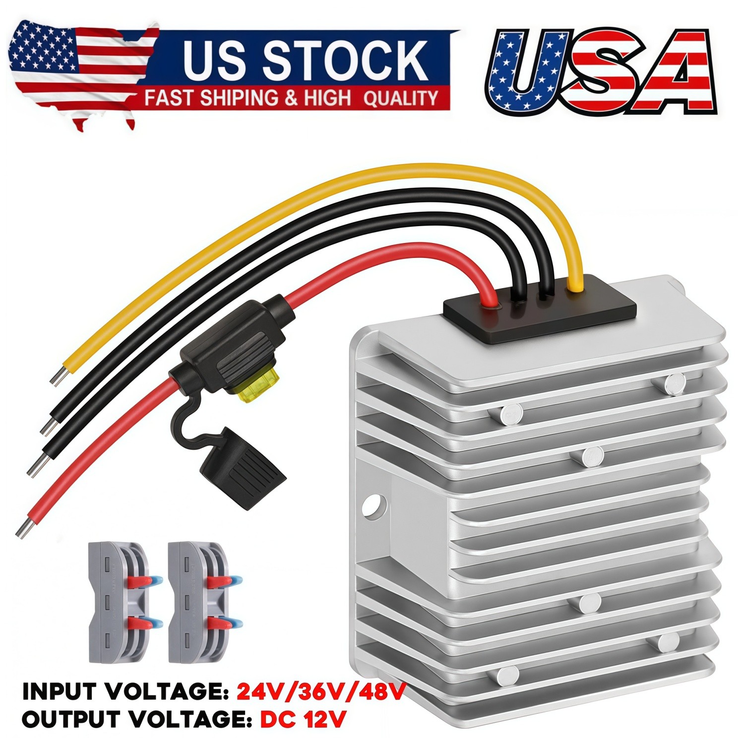 20 AMP 48V 36V VOLT VOLTAGE REDUCER REGULATOR TO 12V Golf Cart Dc Buck Converter