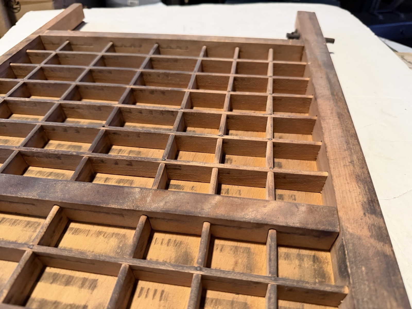 Ludlow Vintage Letterpress Printer Drawer Tray 27 X 16”-98 Spaces