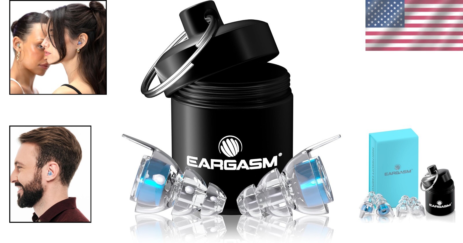 Pristine Sound Quality Blue Earplugs – Reusable Noise Reducers for Everyday Use