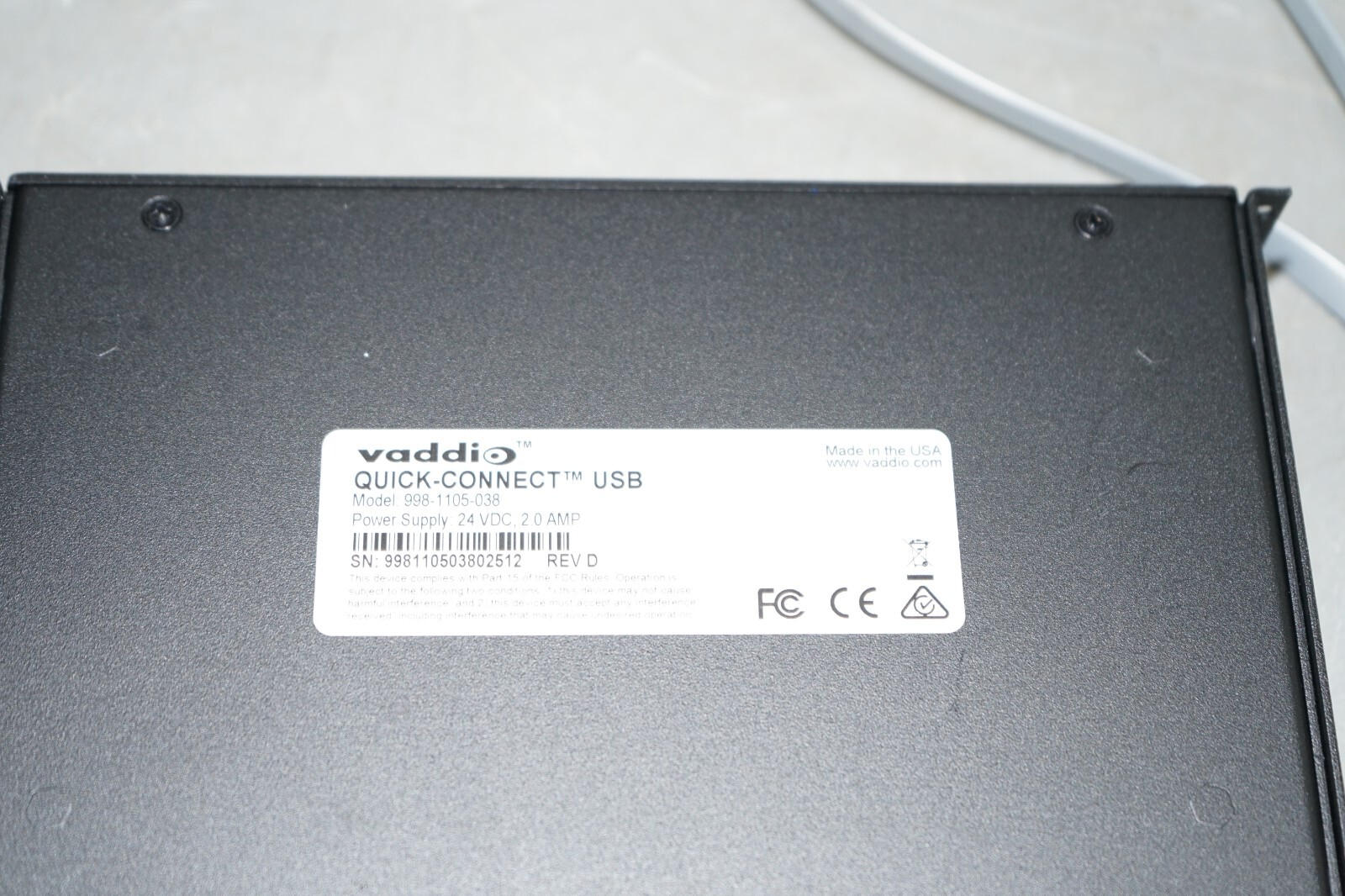 ^ Vaddio Roboshot 12 HD PTZ Video Conference Camera & Interface