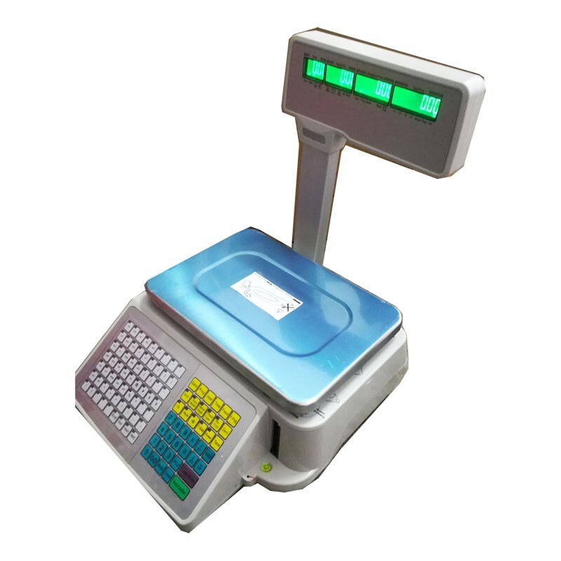 30Kg/66Lbs Digital Price Computing Scale Thermal Printer Four-window Pole Market