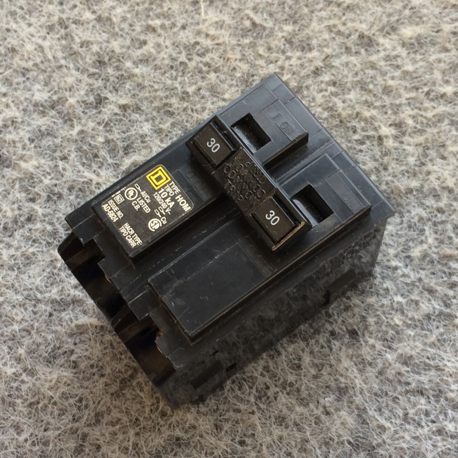 NEW! Mini circuit breaker, Homeline, 30A, 2 pole, 120/240 VAC, 10 kA HOM230 NEW