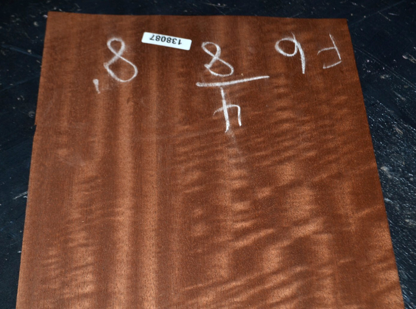 Mahogany Raw Wood Veneer Sheet 11 x 38 inches 1/42nd BLEMISHED 4669-79