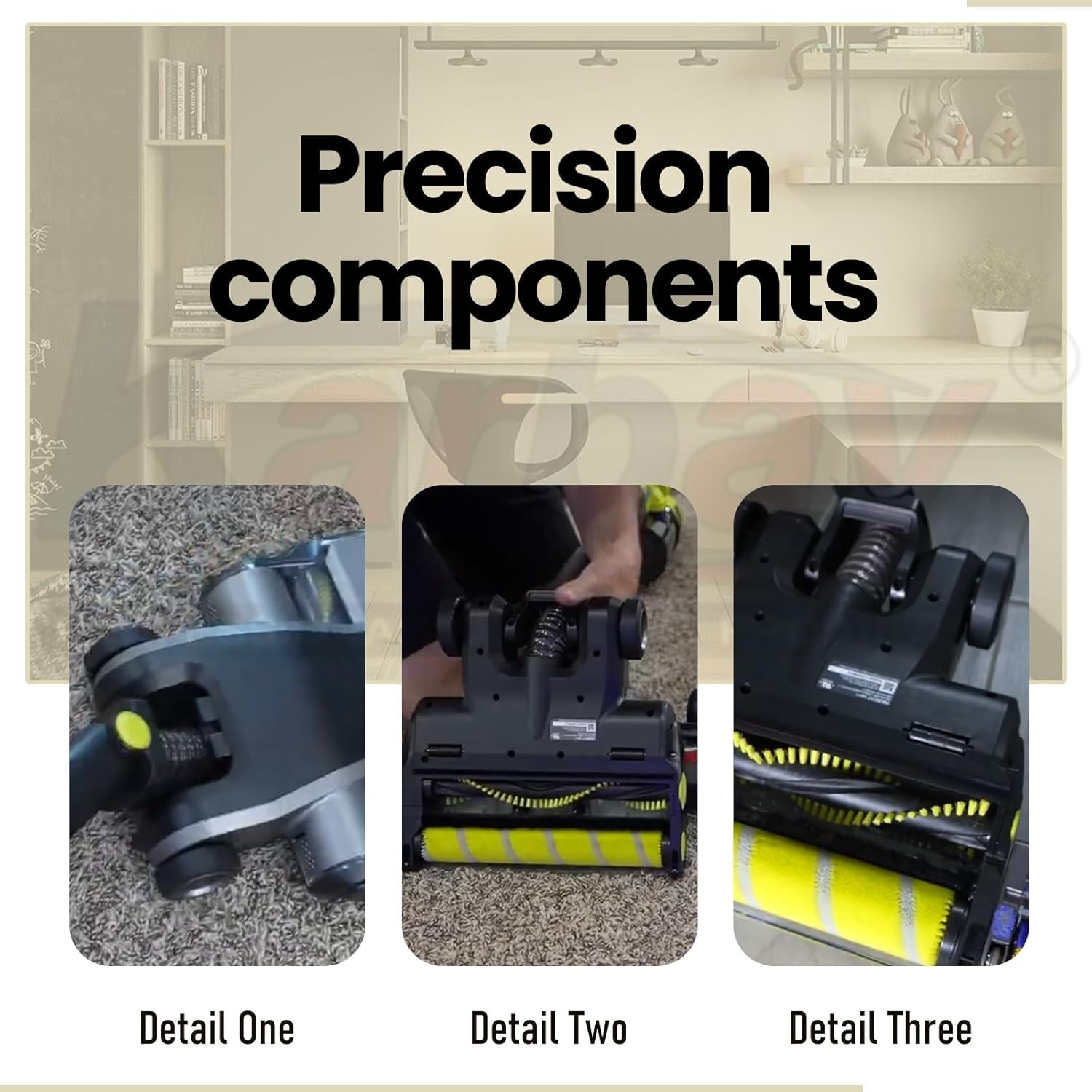 2 Pack Upgraded Replacement Wheel for Ryobi Cordless Stick Vacuum 18v BLACK