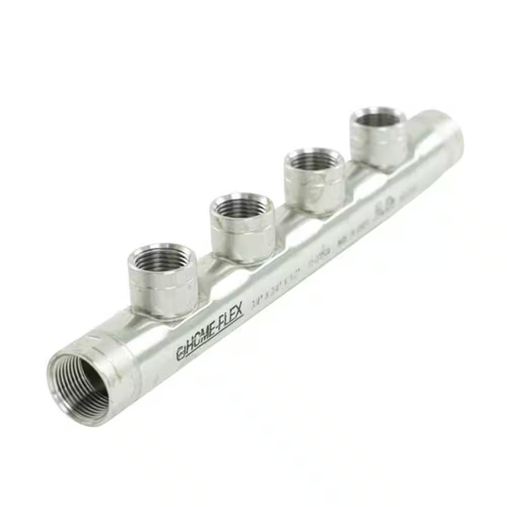 3/4 In. X 3/4 In. X (4) 1/2 In. CSST FIPT Stainless Steel Manifold