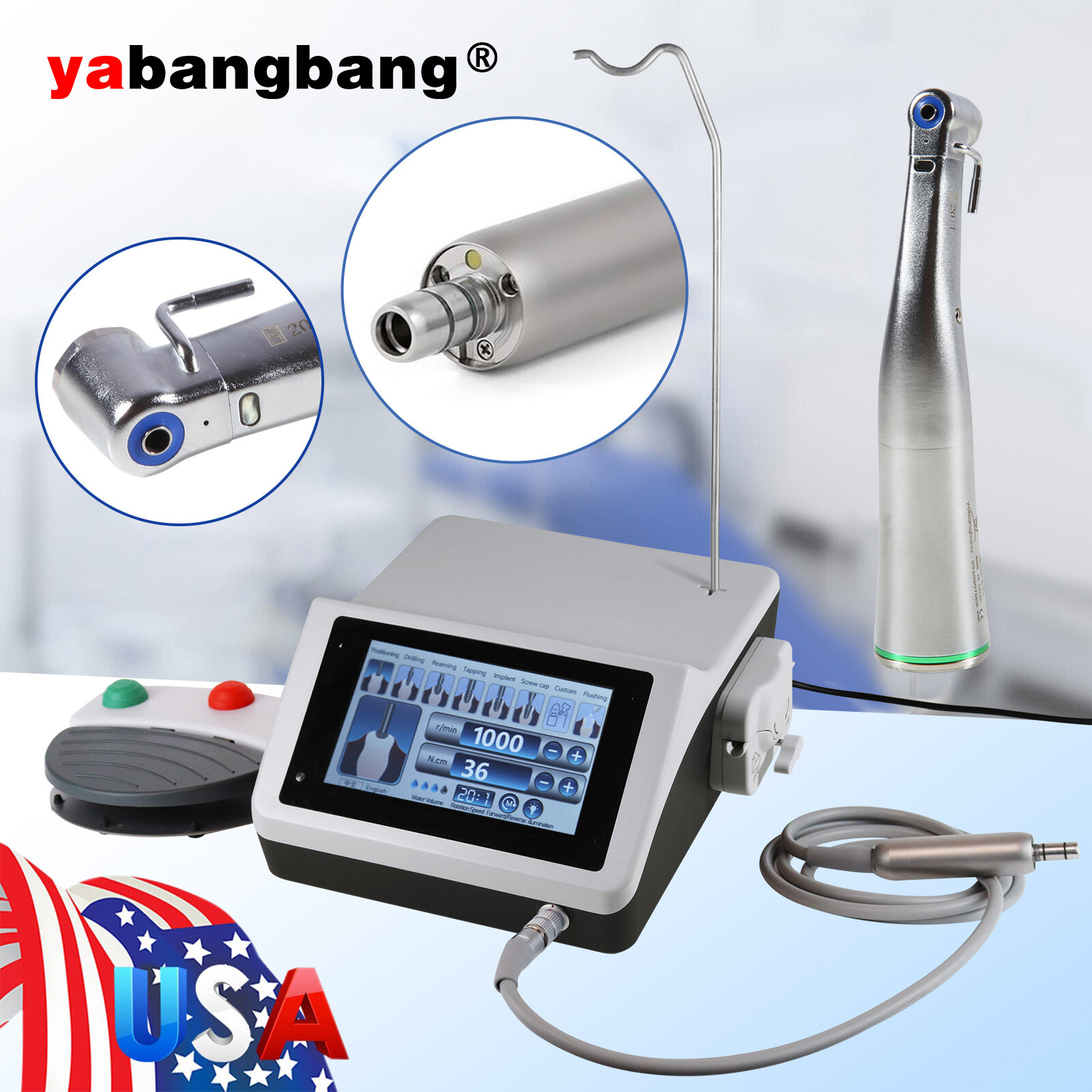 Dental Implant System Surgical Brushless Motor NSK Style &/ 20:1 Handpiece ty