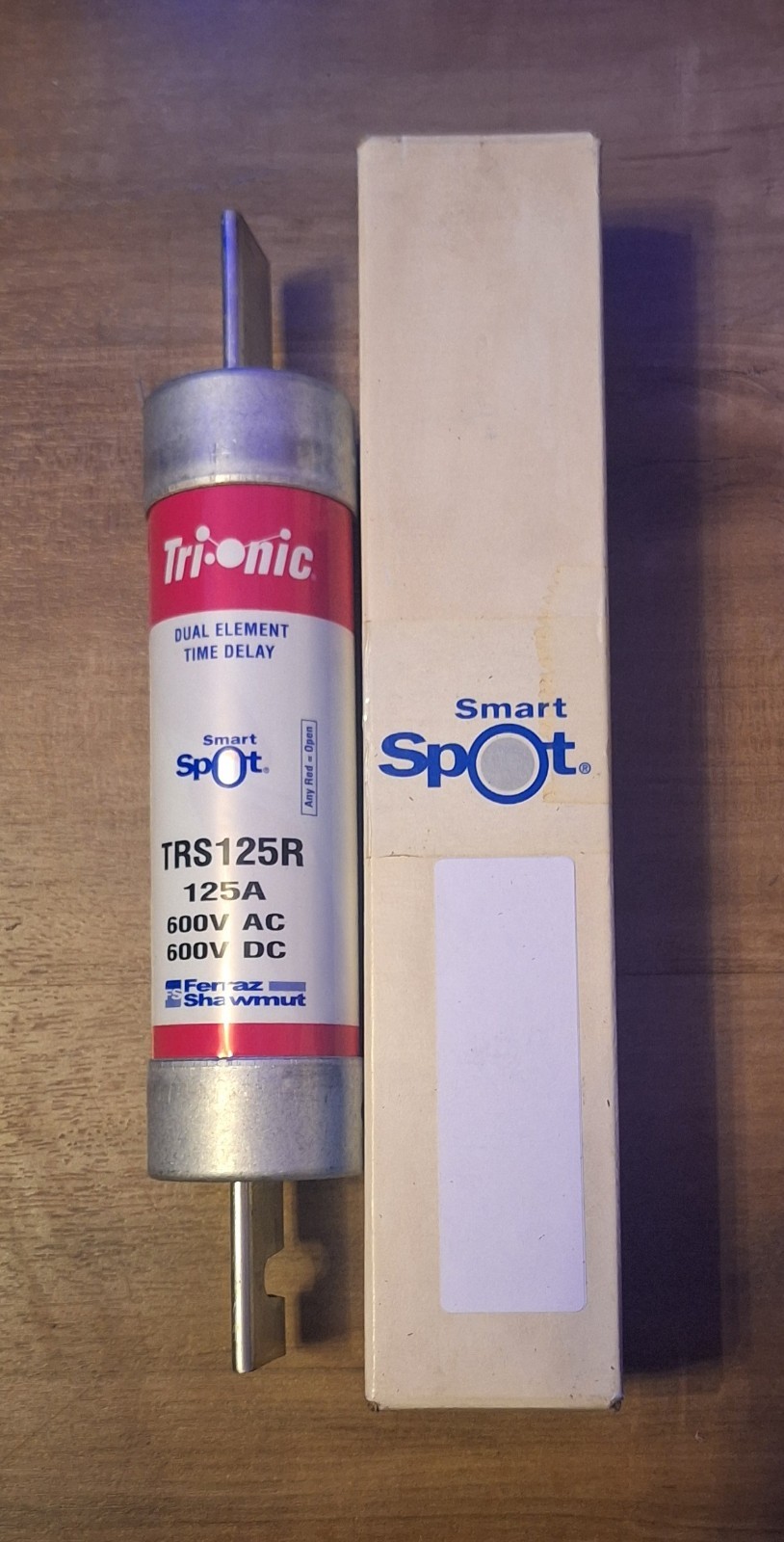 Ferraz Shawmut TRS125R 125A 600V Tri-Onic Dual Element Time Delay Class RK5 Fuse