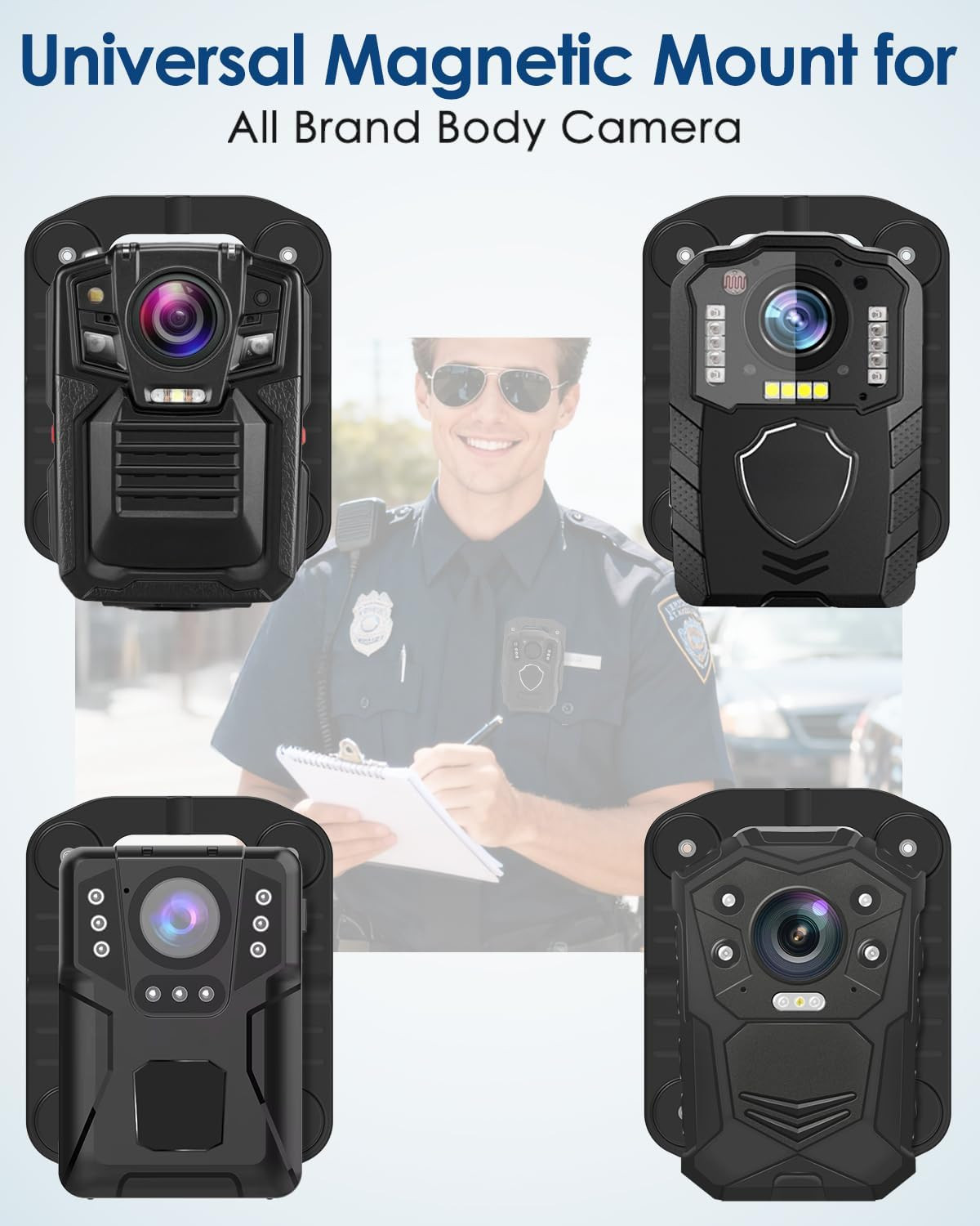 Body Cam Magnet Mount,8pcs Magnets Style,Strong Magnet Camera Holder Fit for All