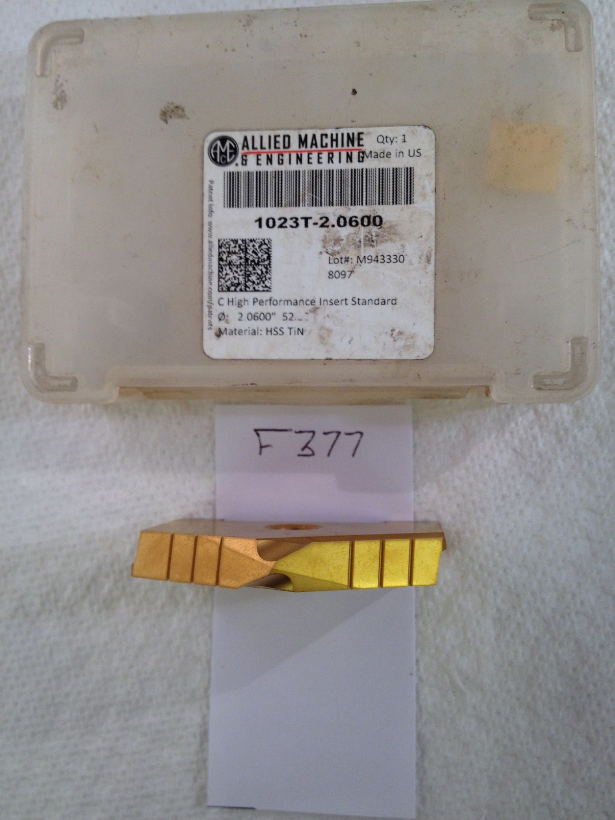 1 NEW 1023T-2.0600″ (2.0600″, 52.32mm) AMEC ALLIED SPADE DRILL INSERT. {F377}