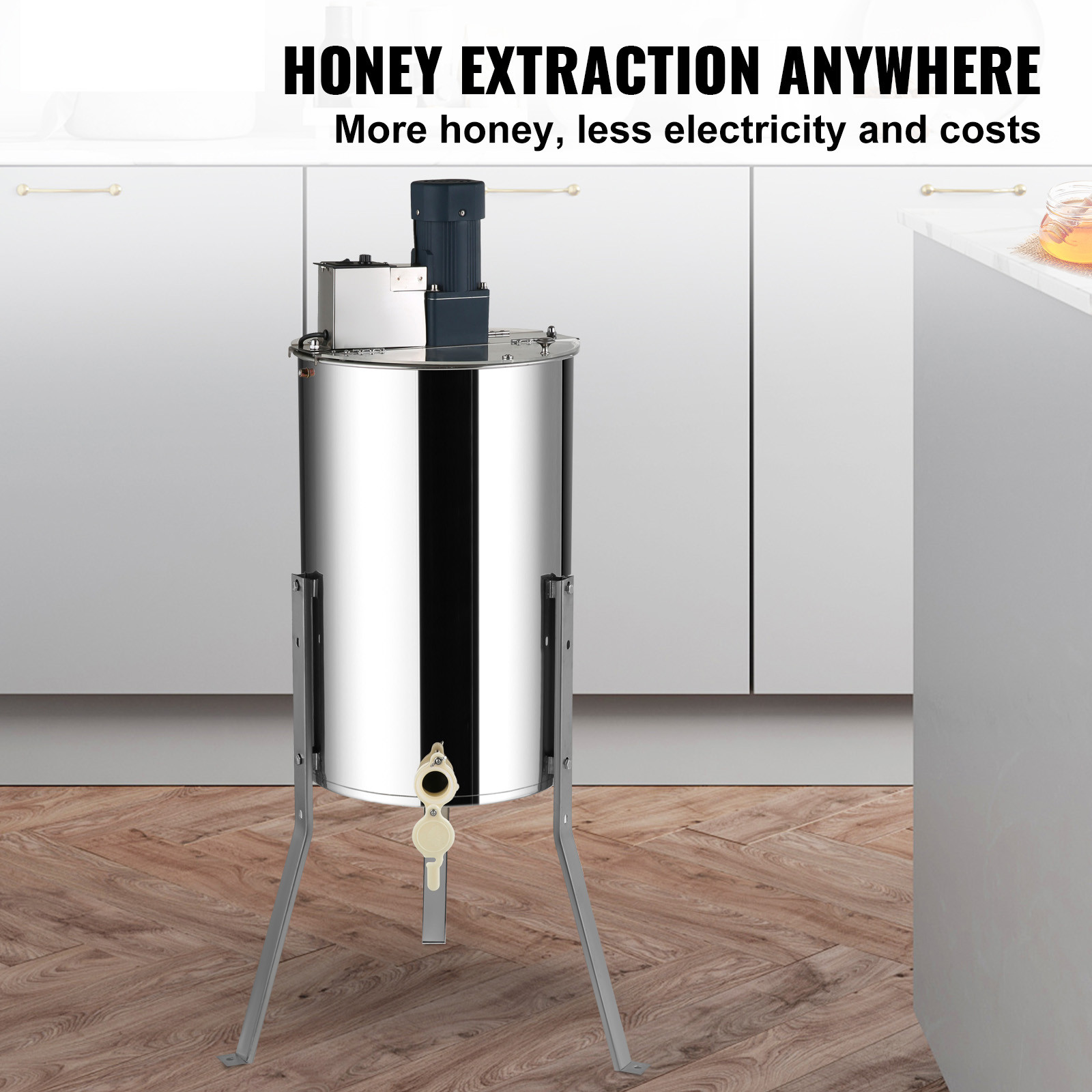 Electric Honey Extractor Beekeeping Equipment 2/4 Frames Stainless Steel