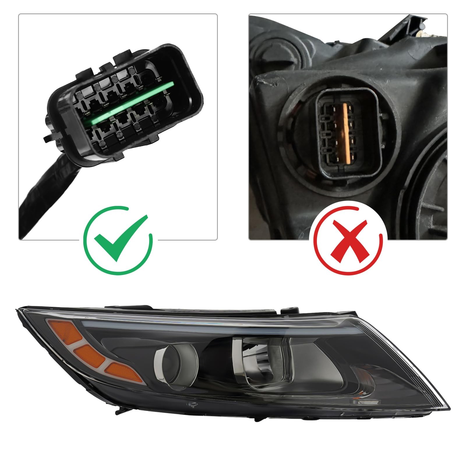 2014-2015 Kia Optima Right Passenger Halogen Headlight Assembly
