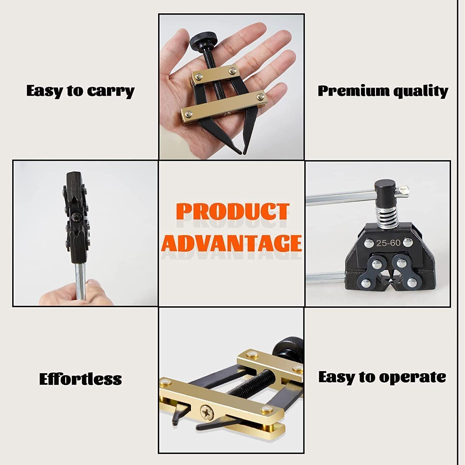 25-60 Chain Detacher Breaker Roller Chain Tools Kit for Motorcycle Go-Kart ATV
