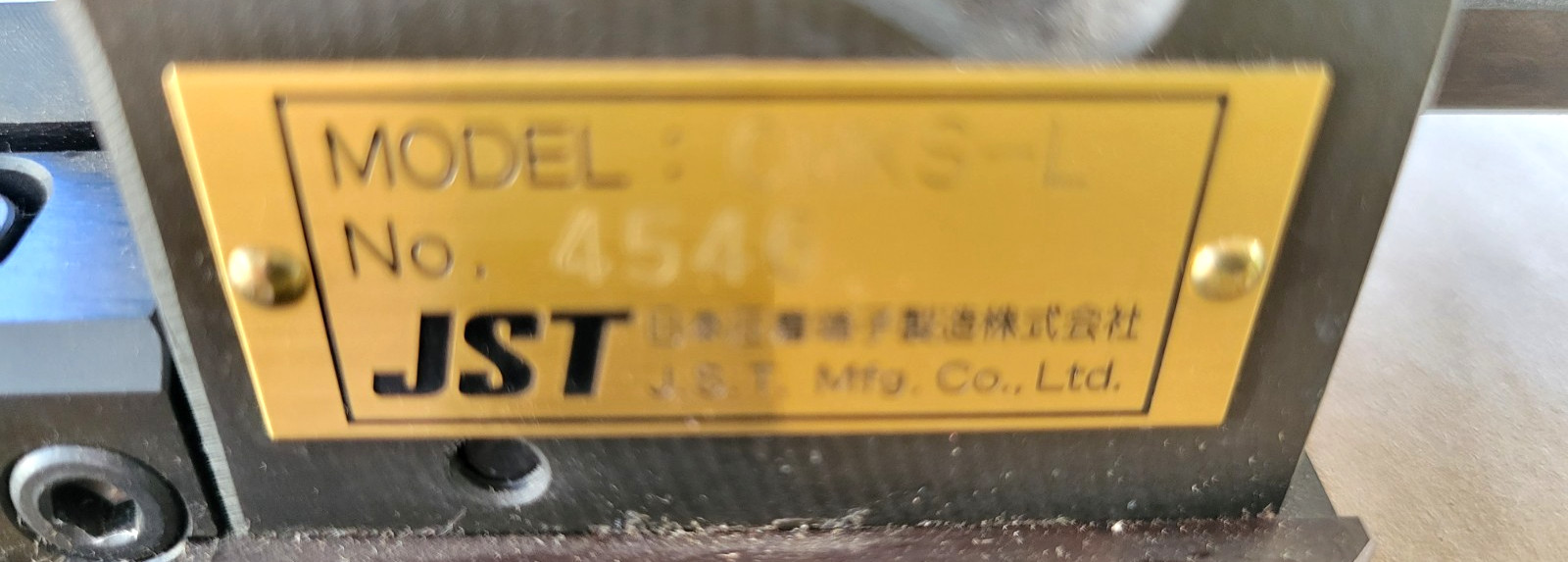 JST NFG. CO. MODEL CMKS-L SPUD-002T -PO5 APPLICATOR