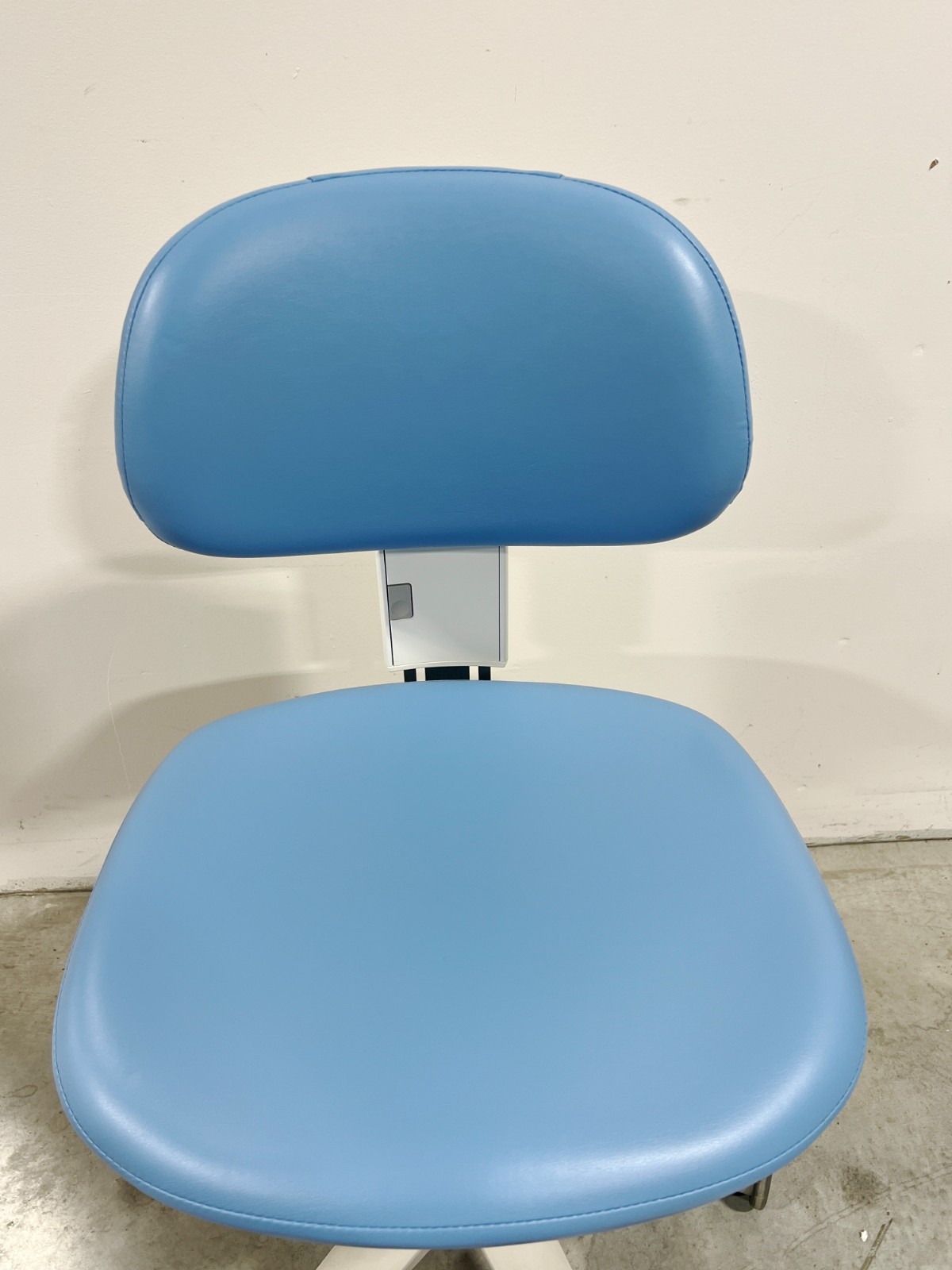 Adec 521 Doctors Stool S/n A12199. NEW Ultra Leather Upholstery Lt Blue