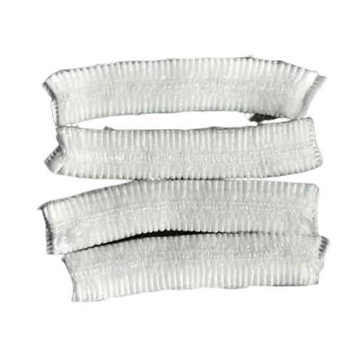 100 Disposable 18″ Non-Woven Strip Mob Caps(White) Net Bouffant Head Covers
