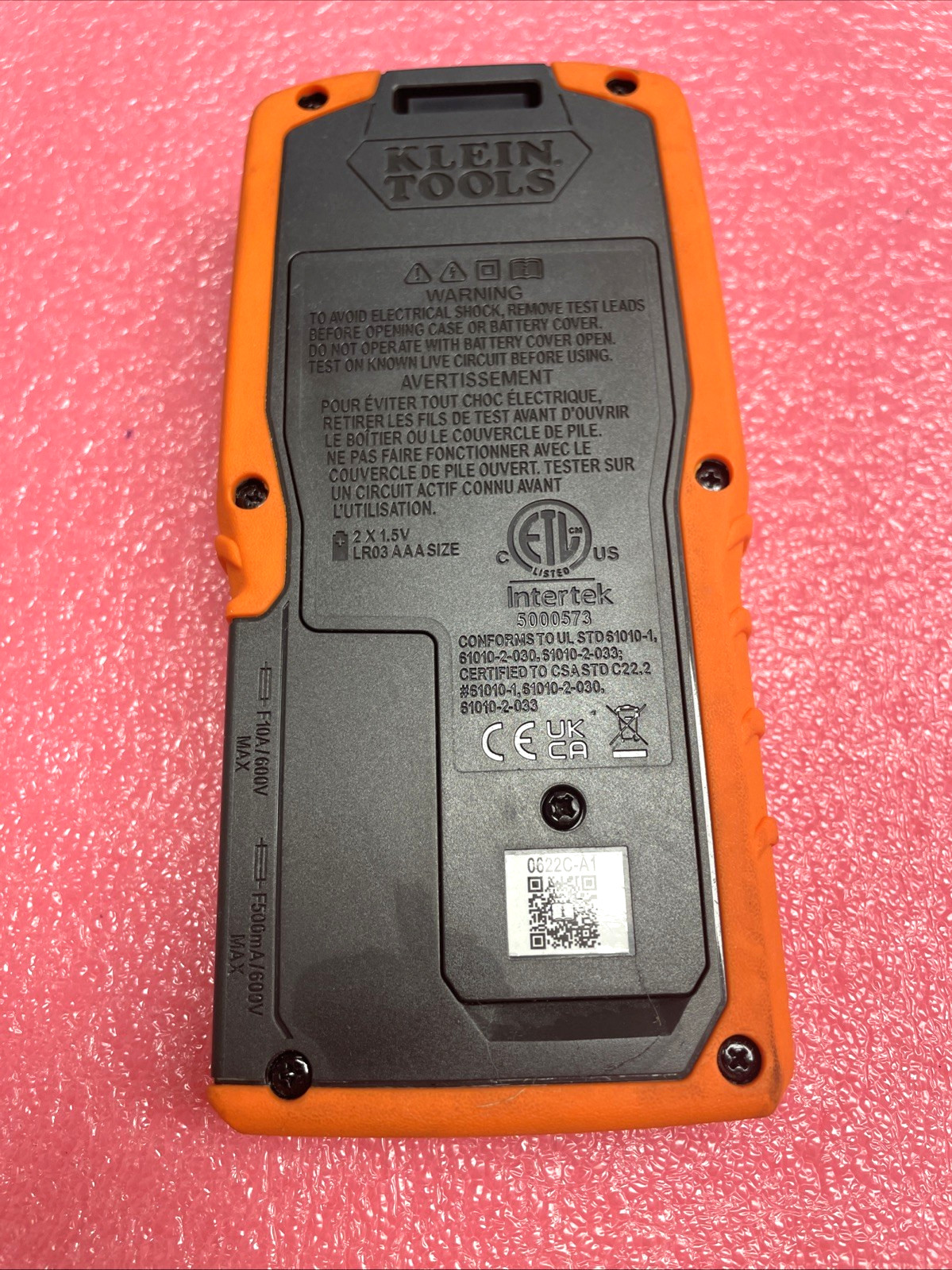 ORIGINAL KLEIN TOOLS MM450 Slim Digital Multimeter, TESTED